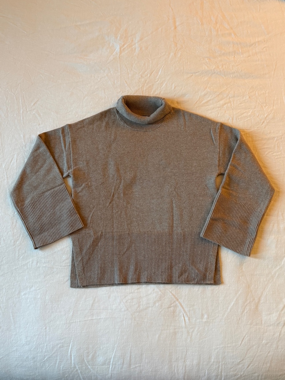 NWOT Banana Republic Ribbed Turtleneck Sweater in Tan